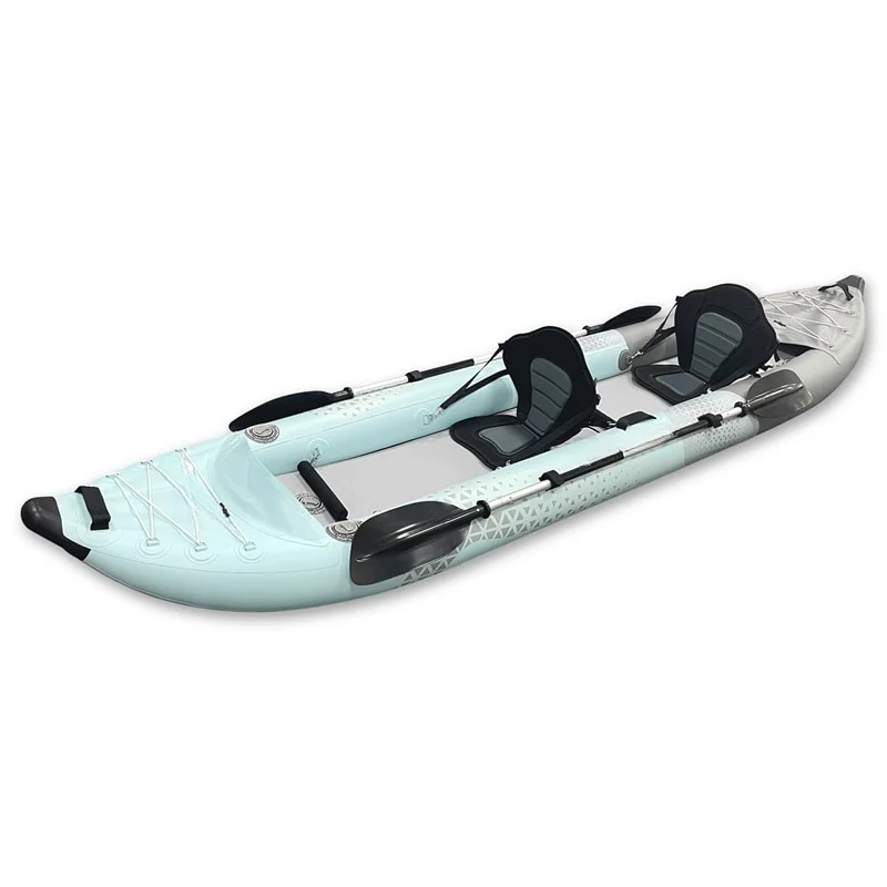 New Design Rowing Boat 2 Person Inflatable Drop Stitch Kayak Inflatable Fishing Kayak For Sea