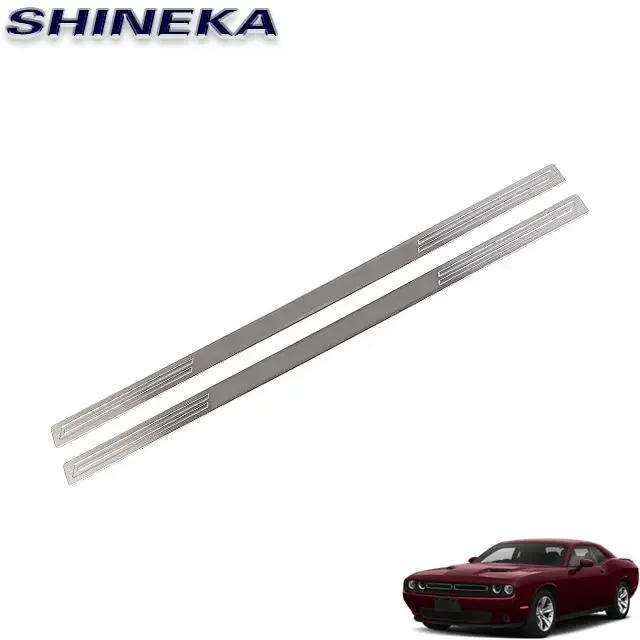 Hot Car Protective Accessories Entry Guard Scuff Plates Door Sill for Dodge Challenger 2009+