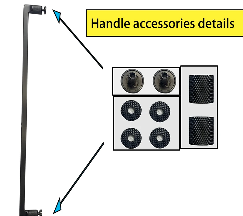 Bathroom Stainless Steel Shower Door Handle For Silding Glass Shower Door