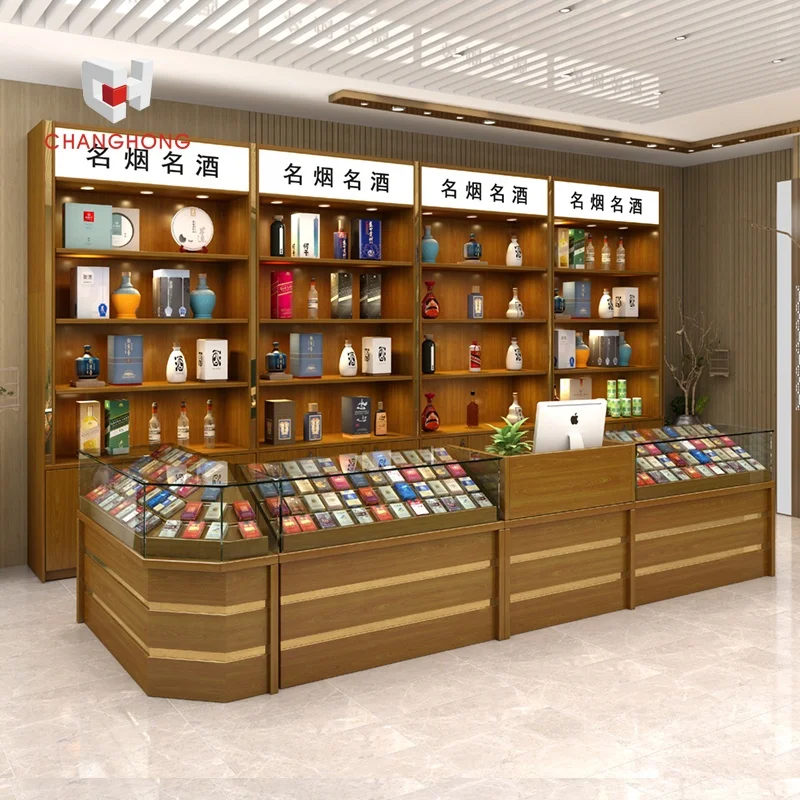 wine show cabinet shop counter showcase glass display with wood smoke store glass display showcase cabinet smoke shop display