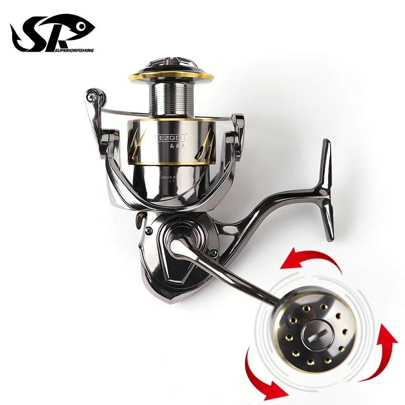  Superior 9+1BB 5.2:1 sea reel 1000S 2000S Big Game Reel Full Metal moothy Saltwater Fishing Reels