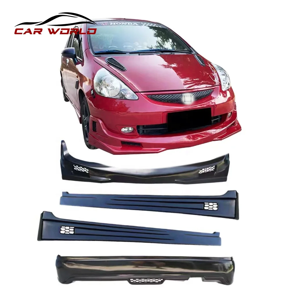 Автомобильный обвес для 2004-2008 Honda подходит для использования для 2008 Honda Jazz Передние Губы задние боковые юбки ABS пластик из высококачественного материала