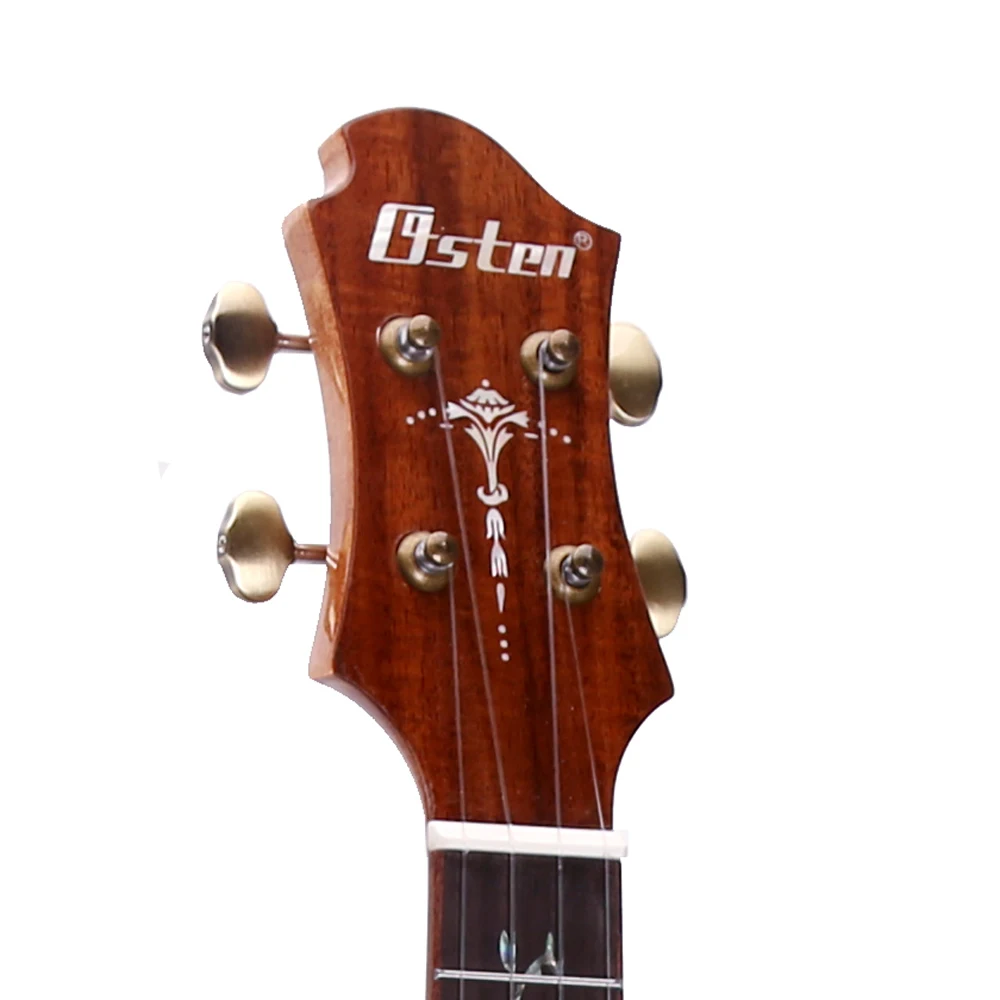 Full Size Ukulele Guitar Wholesale Price Spruce Wooden Flower Fingerboard Inlay 23 Inch Ukulele Make In China