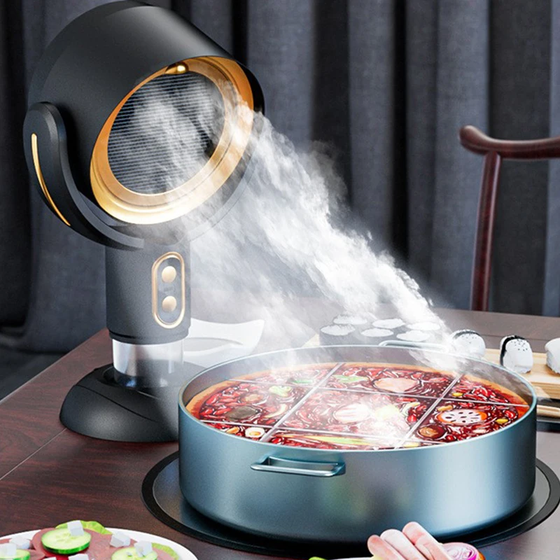 USB Charging High Suction Portable Desktop Range Hood Mini Kitchen Hood with 2 Gears and Oil Cup