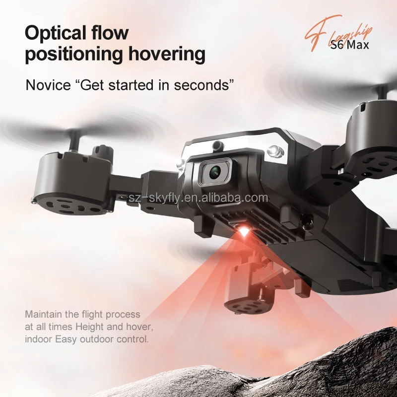 2023 JHD S6 Mini WiFi FPV with 4K HD Dual Camera Altitude Hold Mode Foldable RC Drone Quadcopter video with high quality VS E88