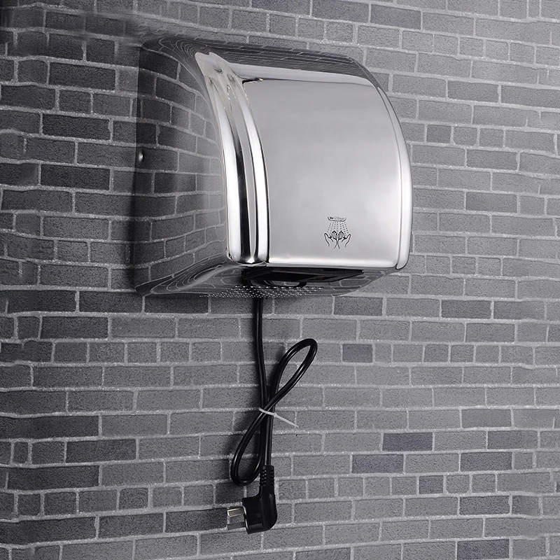 Stainless Steel Hotel Handdrier Infrared Touch Free Automatic High Speed Commercial Hand Dryer For Bathroom