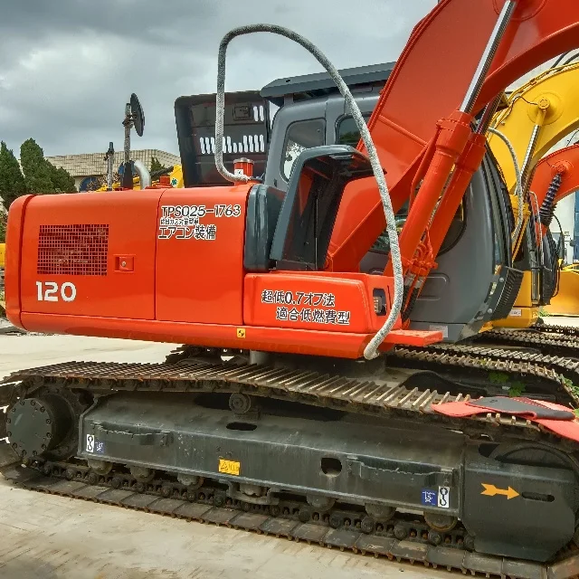 Б/у Hitachi EX120-3 Средний экскаватор с двигателем Cummins и компонентами гусеничного типа