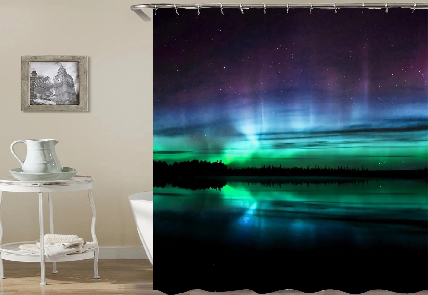 New design blue washable custom printed bathroom shower curtain for wholesale