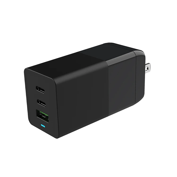 Manufacture wholesale price 3 ports GaN 65W USB-C with power delivery pd fast charger quick wall charger mach for samsung