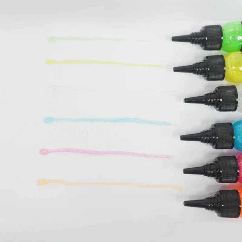 Xiais 30ml Creative Handmade DIY Liquid Glitter Glue Unique Fine Glitter for Crafting