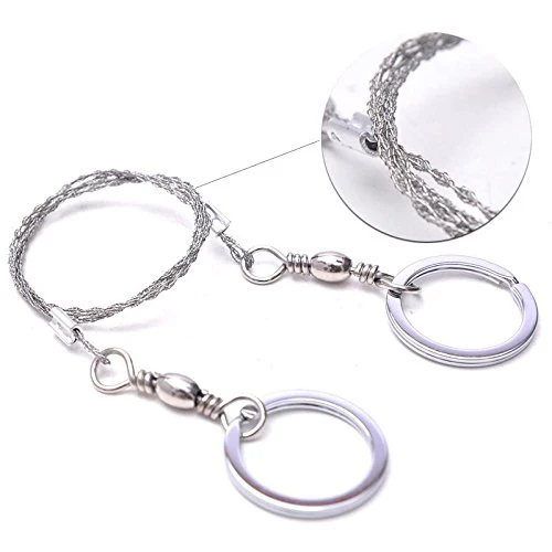 Outdoor Camping Saw Emergency Survival Gear Stainless Steel Wire Survival Tool Kit Hand Pocket Wire Saw for Camp Hiking Hunting