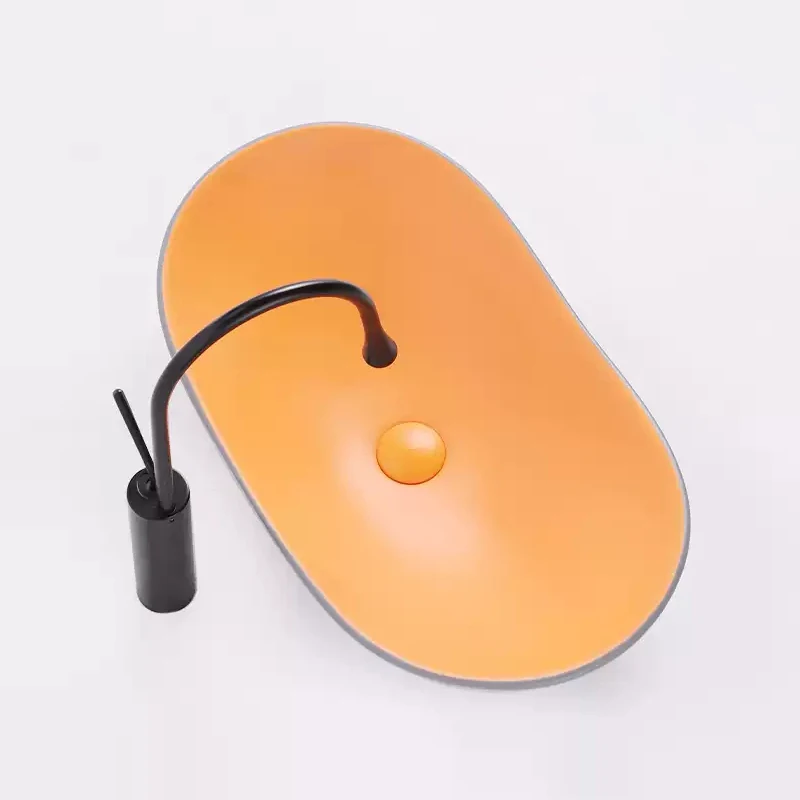 Orange gray washbasin Yuanbao single basin Nordic light luxury style sink above counter basin
