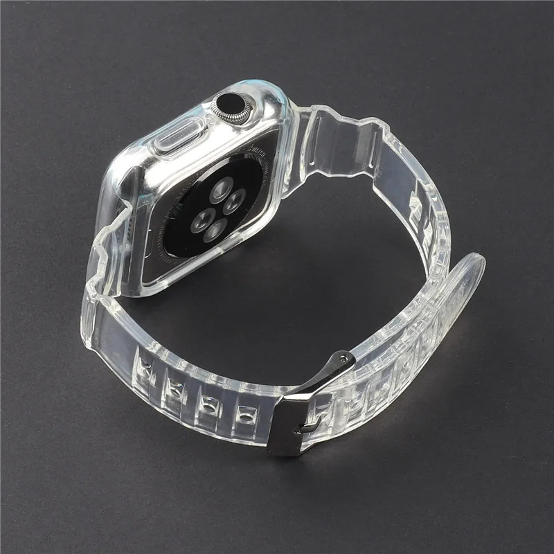Hot Selling Plastic Smart Sport Clear Transparent Small Waist Watch Band for Apple Watch 38mm 40mm 41mm 42mm 44mm 45mm 49mm