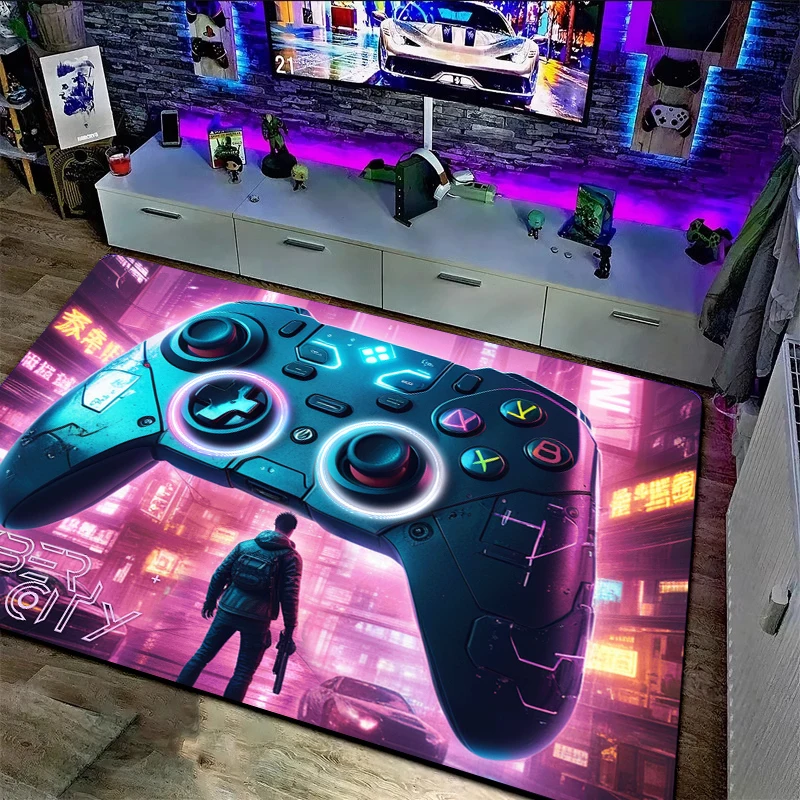 Роскошный 3D прозрачный Геймпад и красочный фон с бомбами игровые коврики для спальни