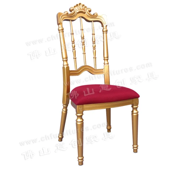 Hot sale Modern Luxury  Gold Metal with Dining Throne for Hotel , Restuarann table chair.