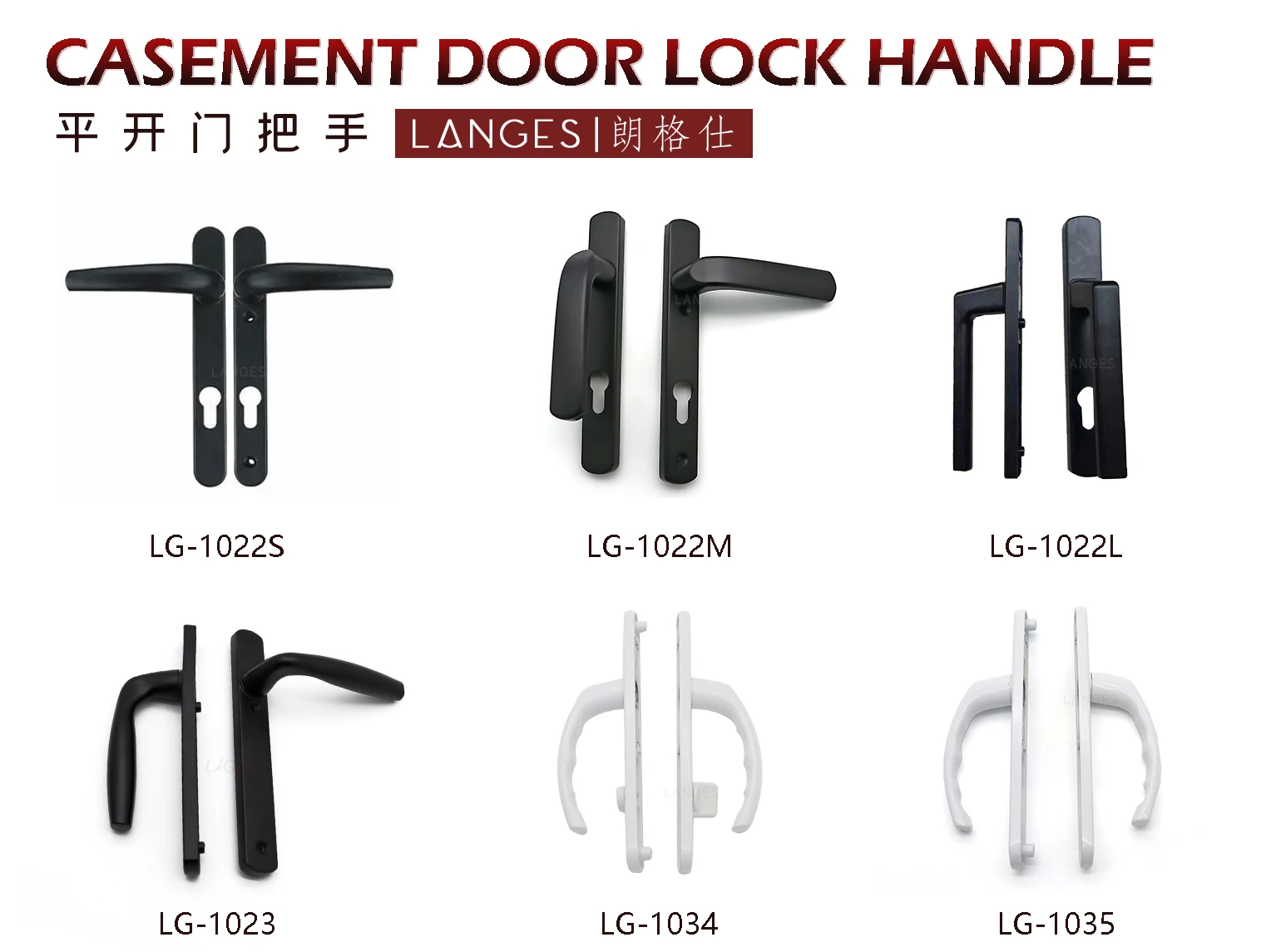 Black Aluminum Alloy Lock Set Entrance Keyed Deadbolt Door Tilt Turn Lever Mortise Door Handles