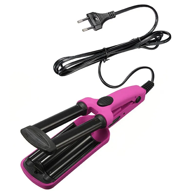 3 Barrel Ceramic Crimper Curling Iron Waving Wand Roller Beauty Personal Care Mini Hair Curler 200v Salon Tools
