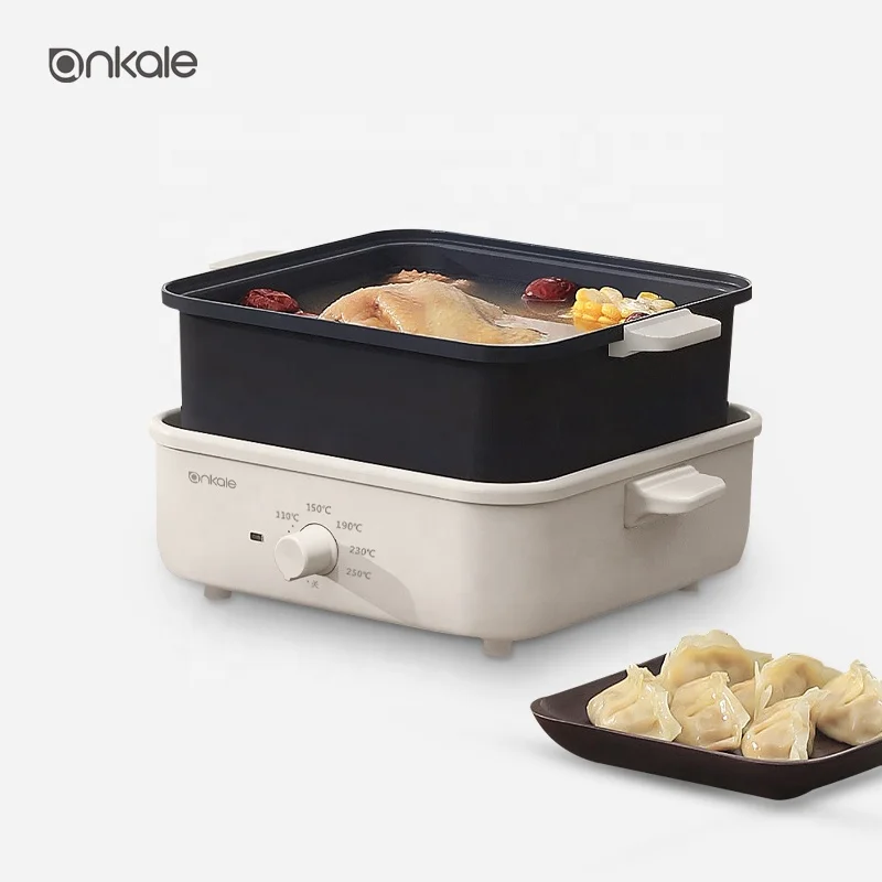 Multi-Purpose cooking hot pot  Electric grill pan hotplate for meat hot pot BBQ fried pot pan