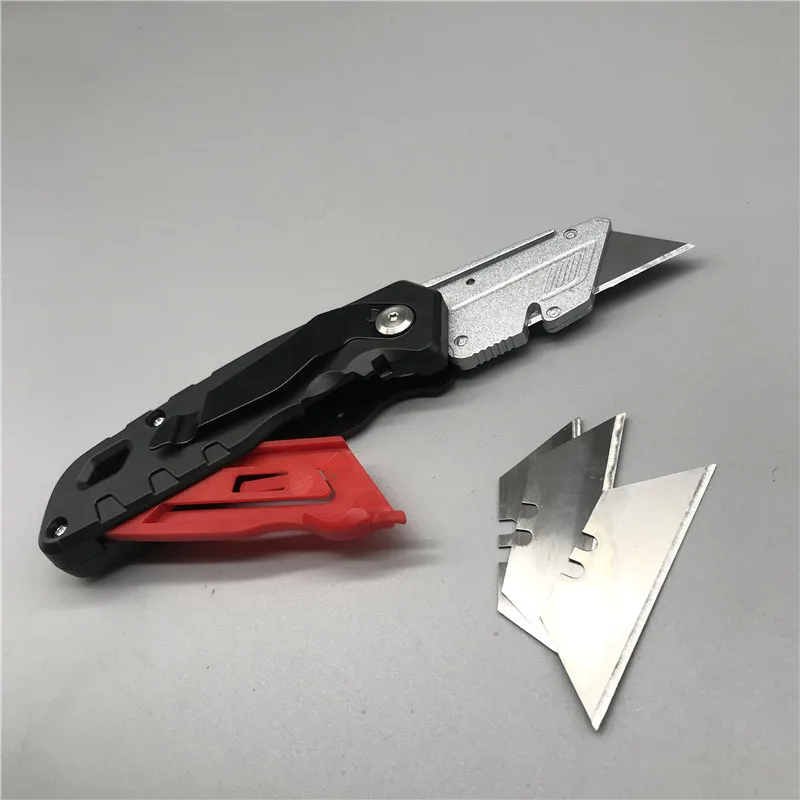 3PCS Replacement Blade plastic handle folding utility cutter knife pocket knife