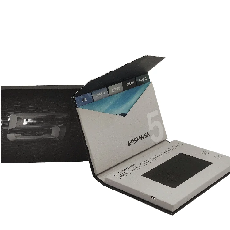 A5 A6 paper card 4.3inch lcd video brochure greeting card