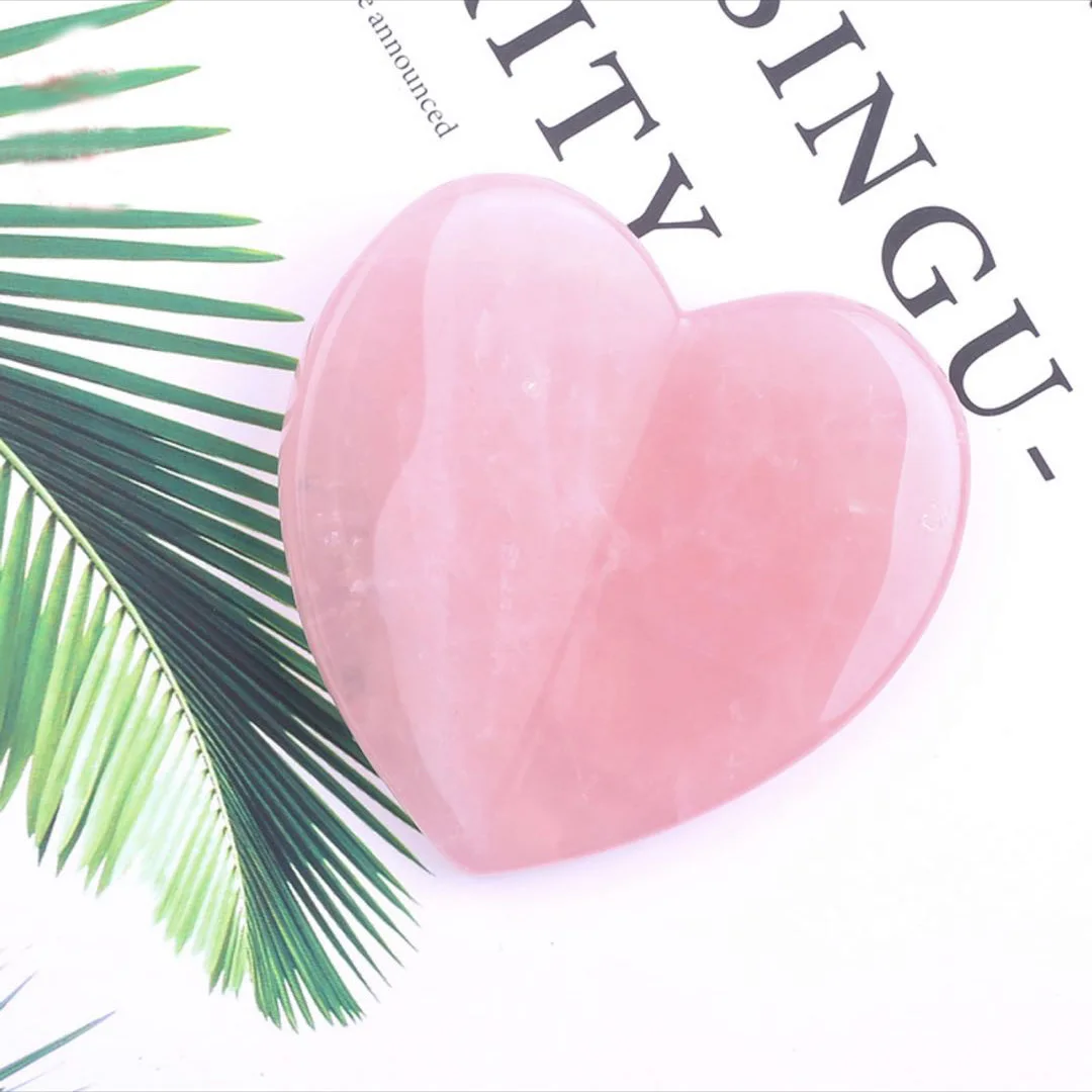 Китайский медицинский аппарат в форме рога быка розовый кварц гуаша массажный инструмент для похудения