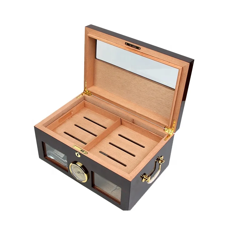 FHbiz Custom Luxury Wooden Brand Cigar Box for 50 Cigar storage