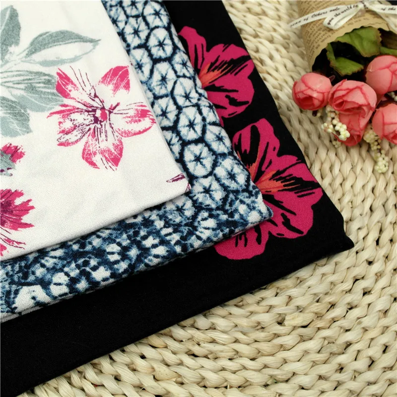 New product skirts fabric Woman clothing 100%Rayon 40S fills print