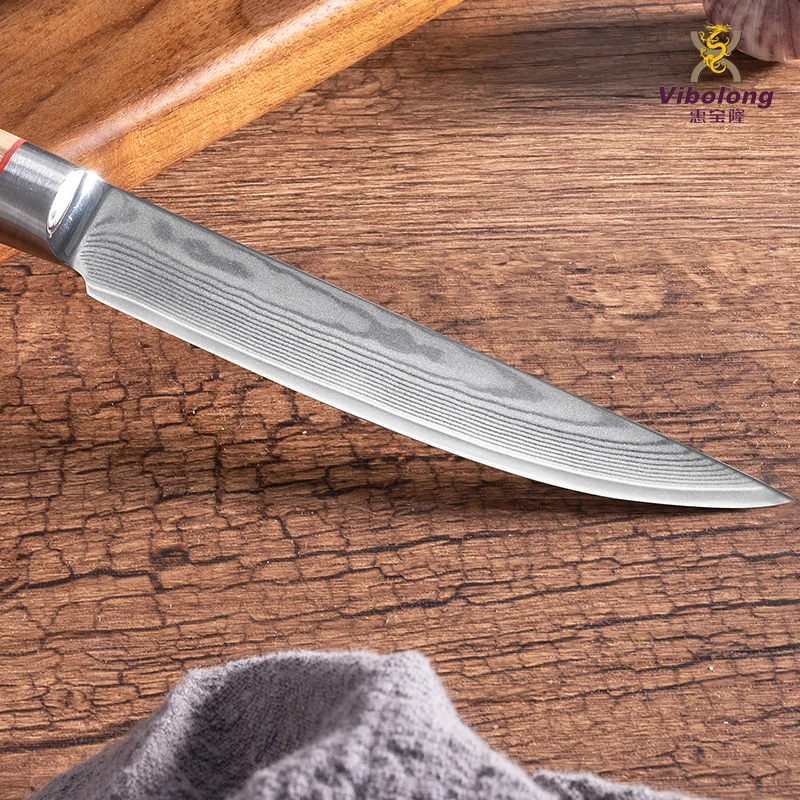 Steak Japanese Chef Knife Pakka Wood Handle Germany Din 1.4116 Stainless Steel 56HRC Sharpness FBA Kitchen
