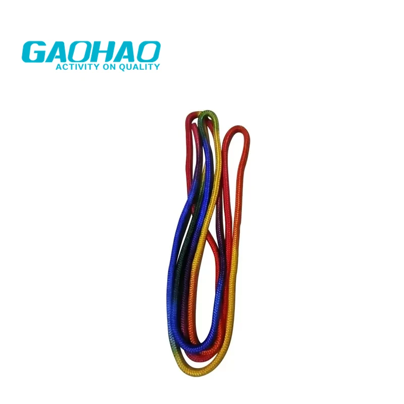 GAOHAO Rainbow Rhythmic Gymnastics Rope , 3m Gymnastics Skipping Rope With Stick Gymnastic Dance