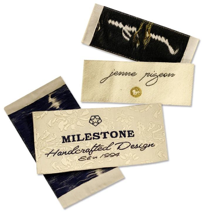 Custom Clothing  Brand Name Logo Design And Product Series Woven Label Tag Garment Cheap Price Custom Logo Labels For Clothes
