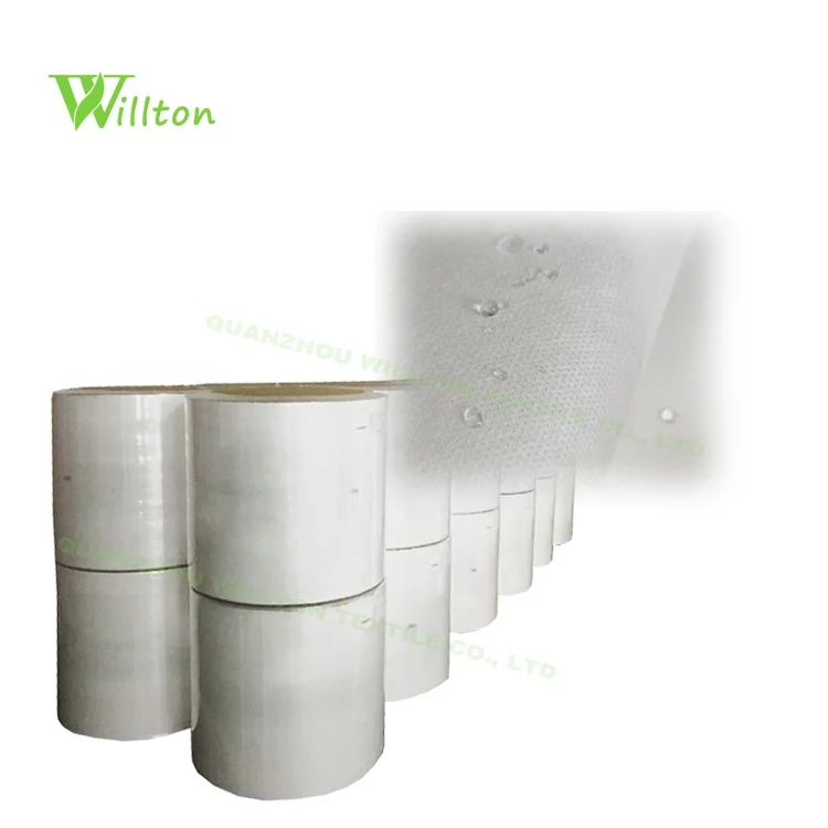 White sms nonwoven fabric 13gsm-90gsm sms pp non woven raw material for Baby diaper/Sanitary napkins/Surgical gowns