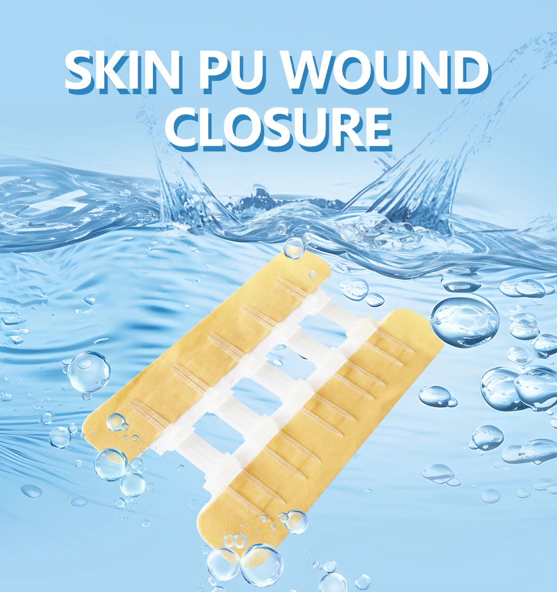 BLUENJOY Sterile Skin Color Wound Closure Device First Aid Wound Care Zip Stitch Wound Device