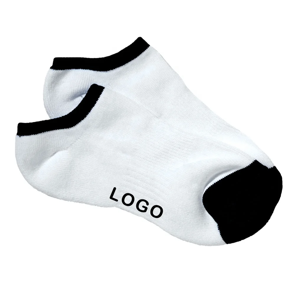organic cotton thick low cut sport socks with arch support custom cushioned no show socks
