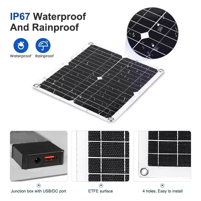 mini size perc 20w solar panel marine Etfe Monocrystalline Silicon Solar panel 30w 40w 50w Flexible Solar Panel For Rv Boat