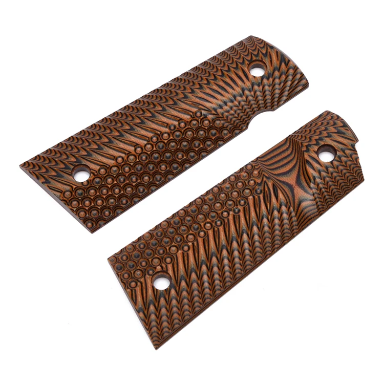 
G10 Gun Grips Full size 1911 bushing wrench for Colt 1911, OPS Eagle Wing texture with Magwell cut 