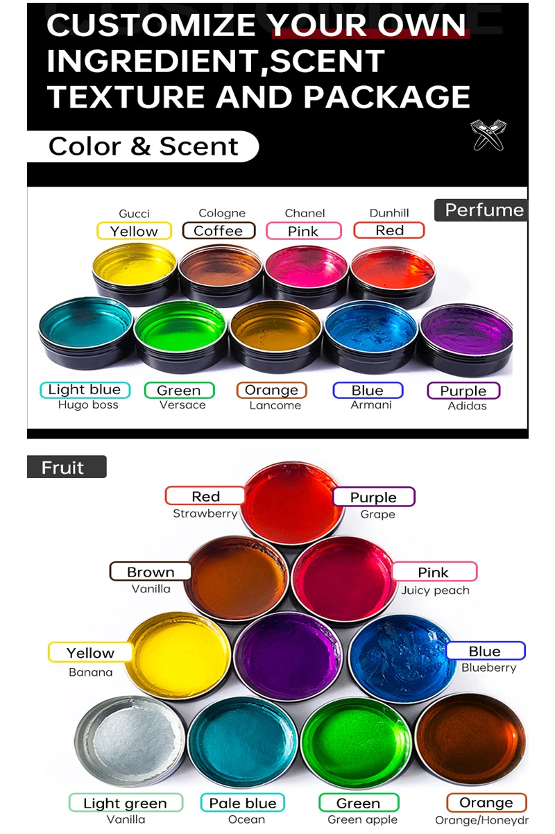 Barberpassion Mens Fruit Hair Wax Pomade High Shine No Residue Without Alcohol