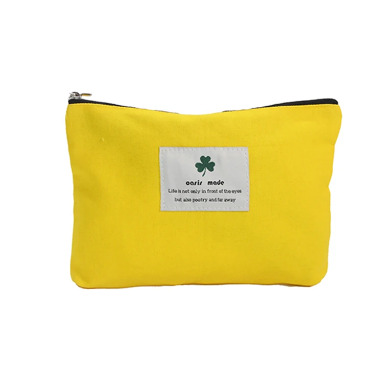 kangmao brand fashion  durable customized logo strong zipper pouch  cotton pencil case