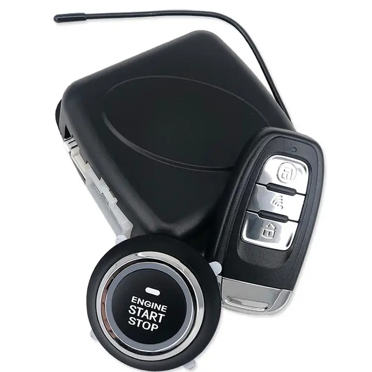 Smart Anti Theft Switch One Button Start Push Start Stop Remote Engine Start Passive Keyless Entry PKE Car Alarm