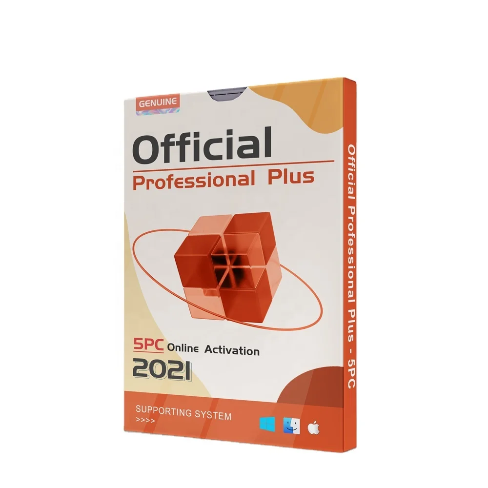 Ms 2021 Professional Plus Key 5 PCs PP Genuine Retail License Code  Lifetime Not Bind 100% Online Activation - 24/7 Online Chat