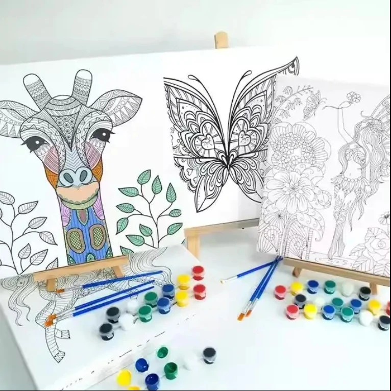 Wholesale Pre Painted Canvas Kids DIY Paint Education & Office Supplies