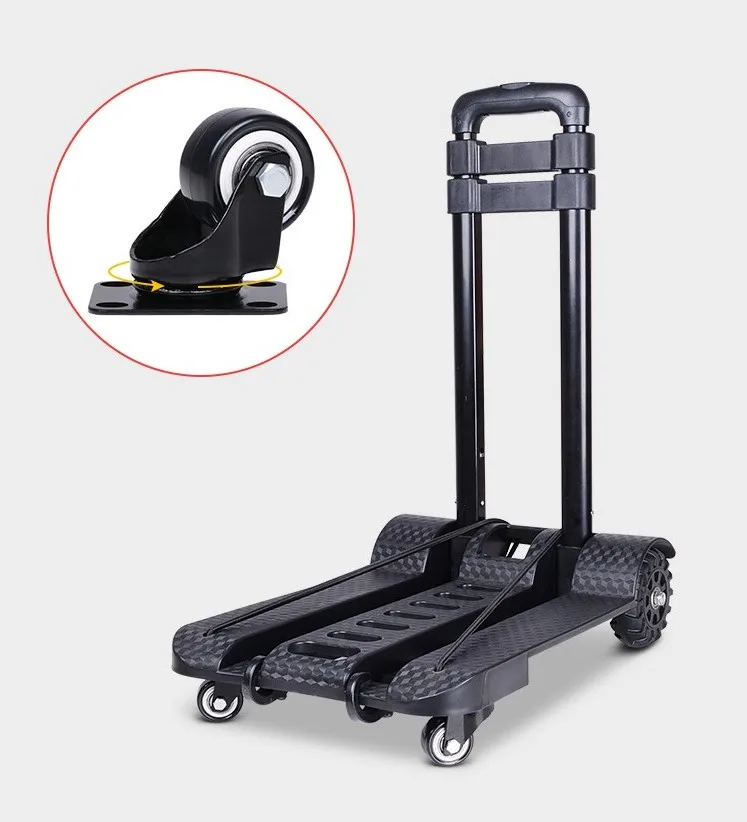 Portable Folding Four-Wheel Tool Cart with 360-Degree Rotatable Feature Customizable OEM Support
