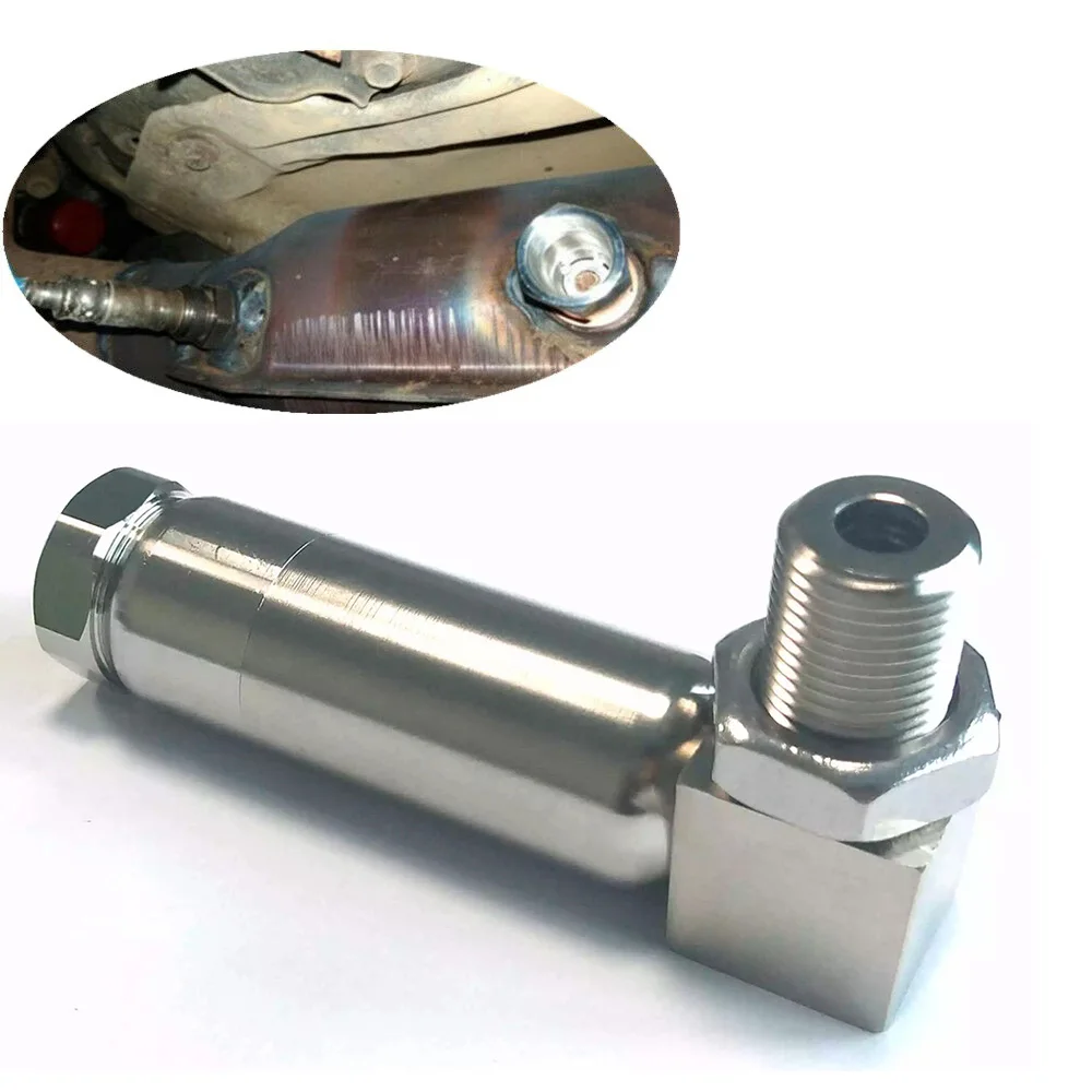 Oxygen Sensor Angled Extender Spacer 90 Degree M18 X 1.5 O2 Extension Car Oxygen Spacer Sensor With Ternary catalyst