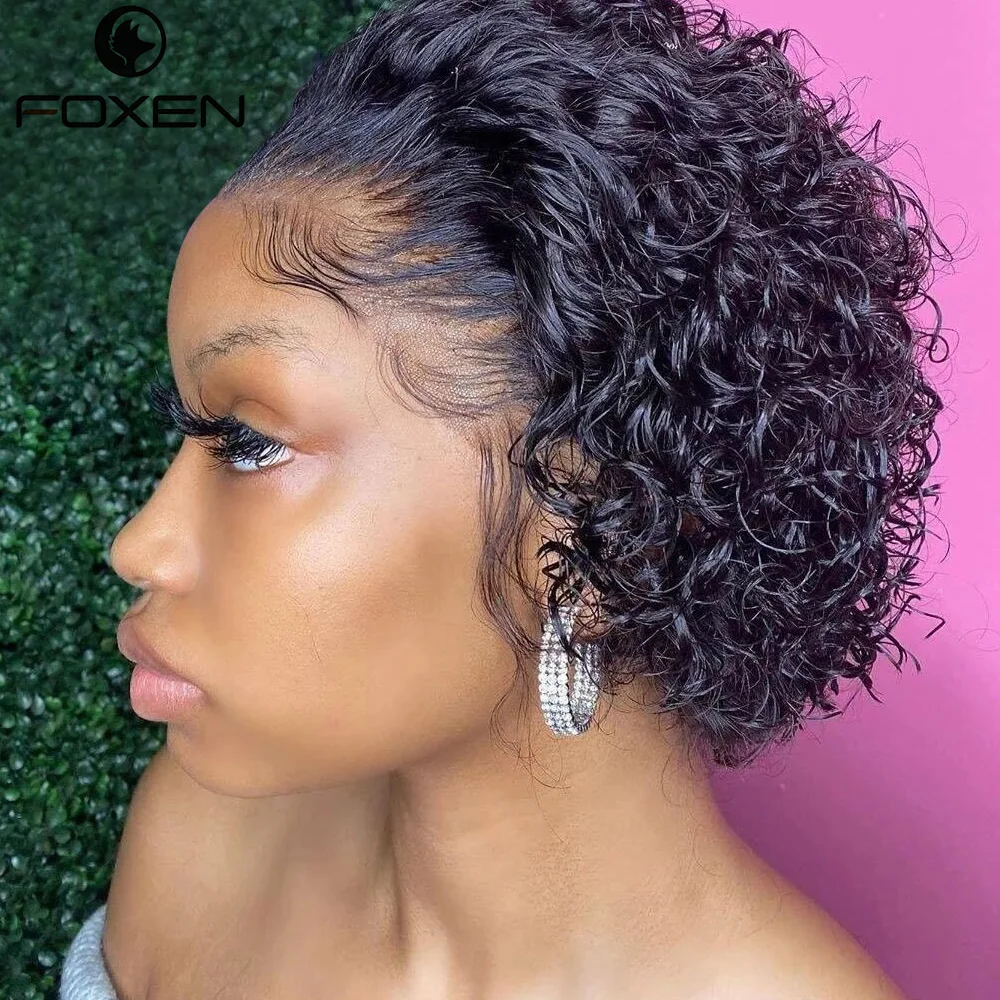 Оптовая продажа, 100% натуральные бразильские волосы, недорого, 4*4, вьющиеся волосы, парик, перуанские короткие волосы, короткие волосы, человеческие волосы, кружевные спереди