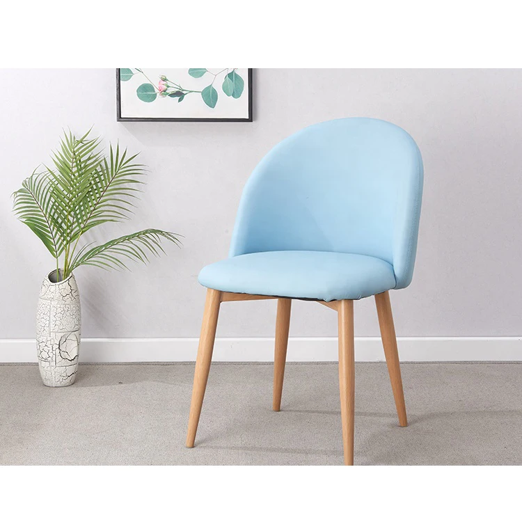 
Factory sale modern blue fabric outdoor cafe chair for coffee 