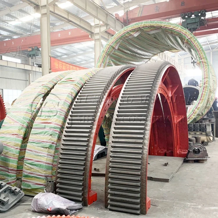 OEM Factory Rotary Kiln Forging Casting Steel Spur Gear Large Diameter Ring Gear Girth Gear