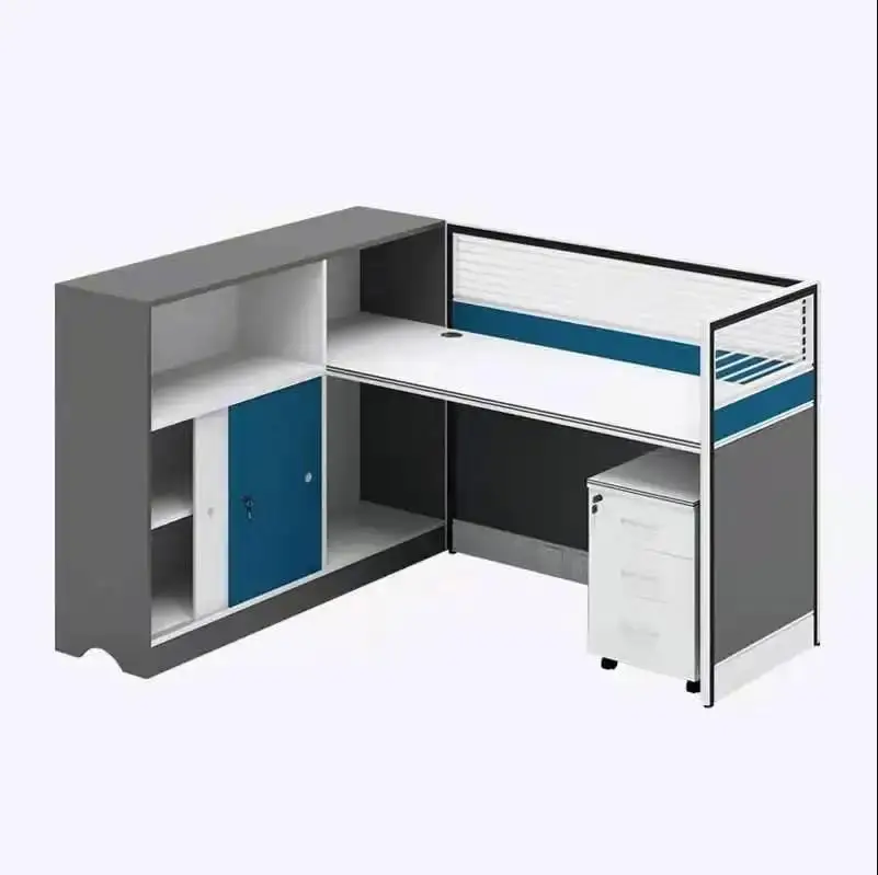 Modern Office Furniture L Shaped Call Center Cubicle Work Station Home Table Office Partition Computer Desk Workstation