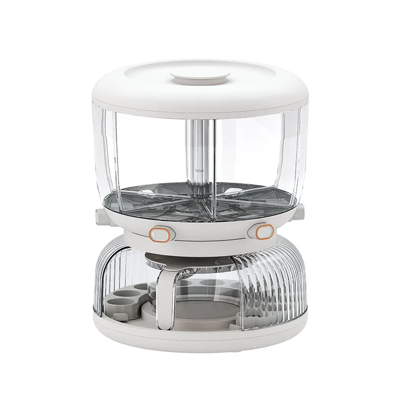 Multifunction Plastic Round Kitchen Dry Food Cereal Rice Grain Container Dispenser