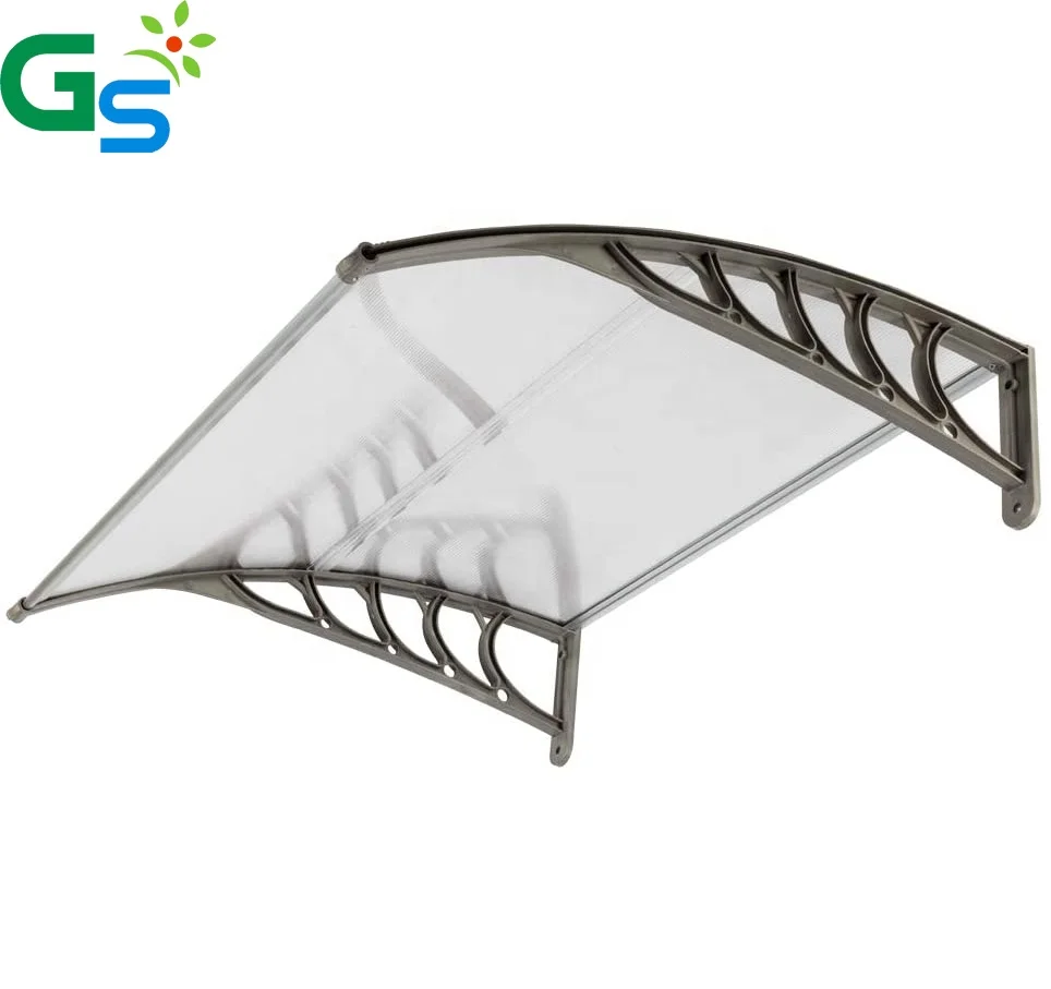 Malaysia Modern Decoration Transparent Pc Solid Sheet Balcony Cover Aluminum Composite Bracket Polycarbonate Canopy 100Cm X 200C