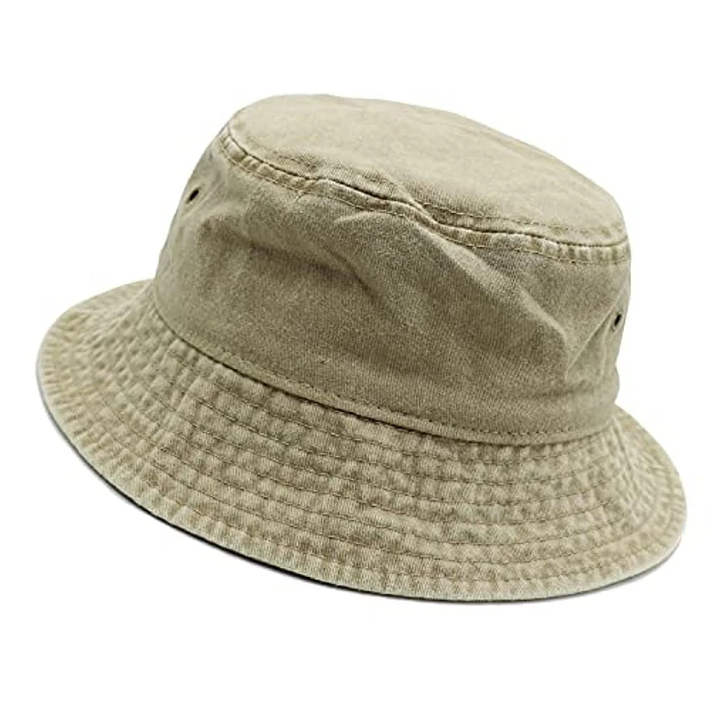 Customized white canvas embroidery bucket hat with custom logo for women and adult