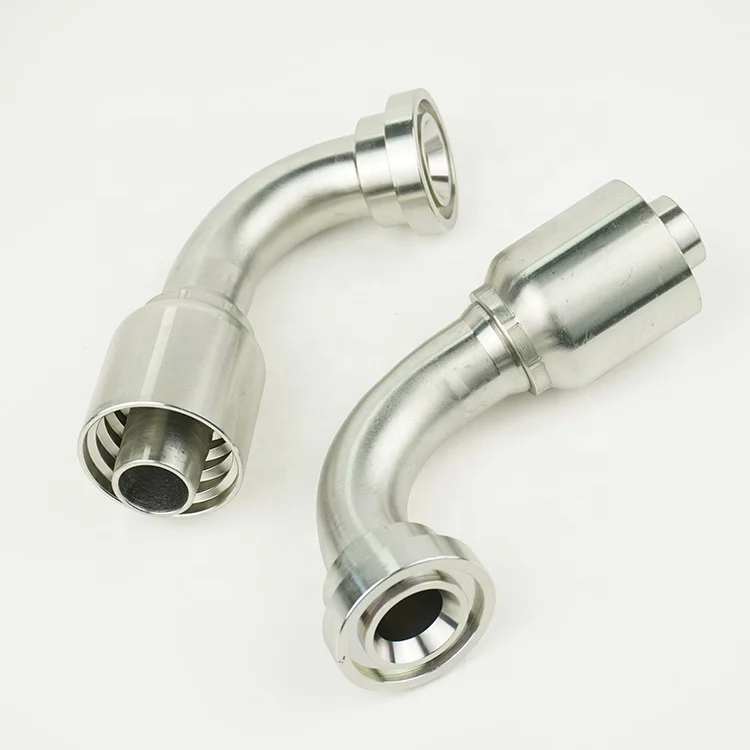 87691-RW Bend SAE Hydraulic Flange Hose Fitting with 6000PSI High Pressure